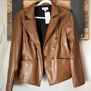 Faux leather jacket